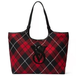 NWT Victoria's Secret Plaid Tote